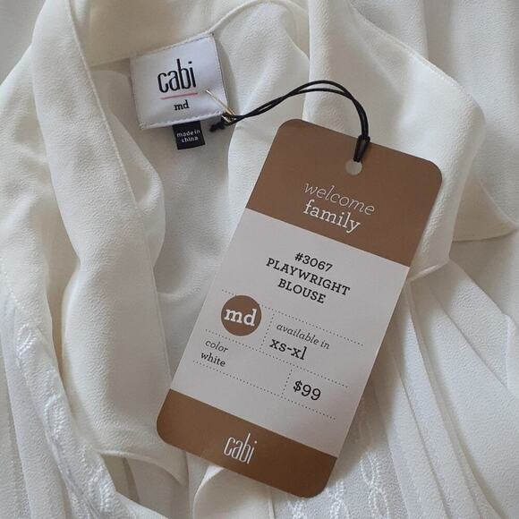 NWT CABI see-through sheer blouse, sz medium - Picture 4 of 5